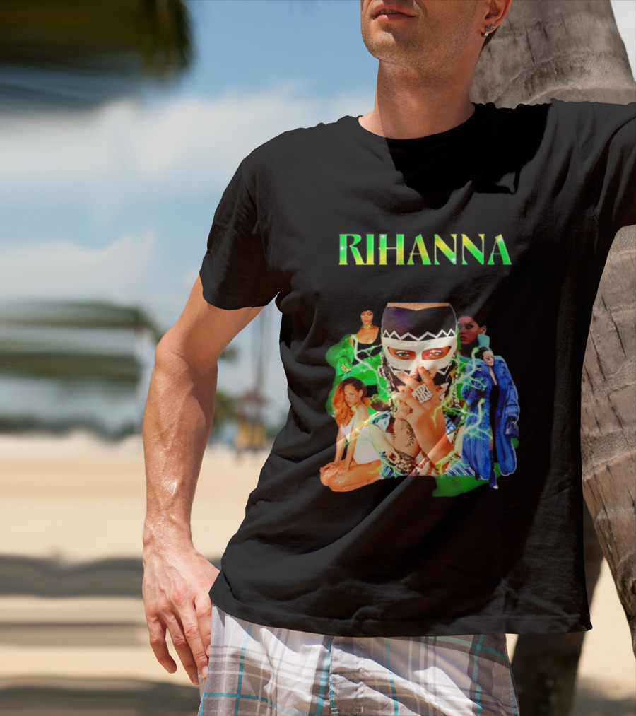 Rihanna Fashion Icon Collage Bold T-Shirt