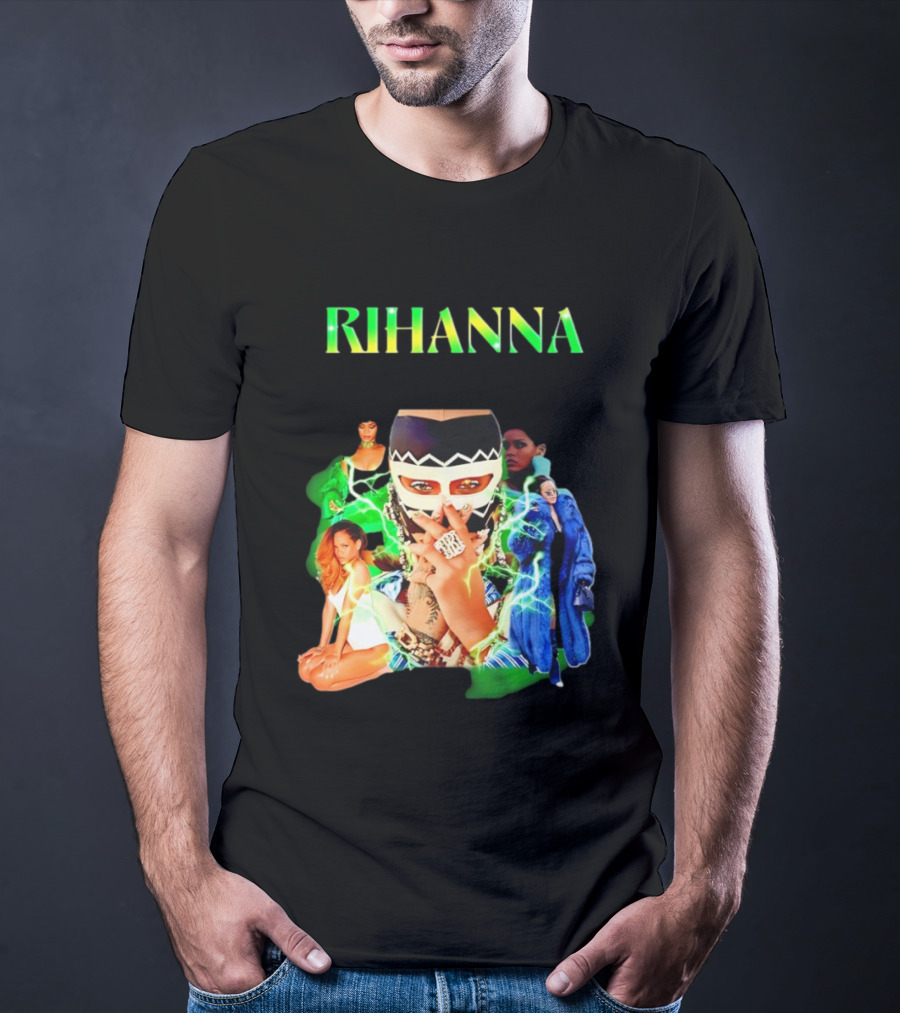Rihanna Fashion Icon Collage Bold T-Shirt
