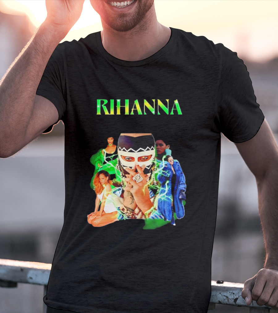Rihanna Fashion Icon Collage Bold T-Shirt