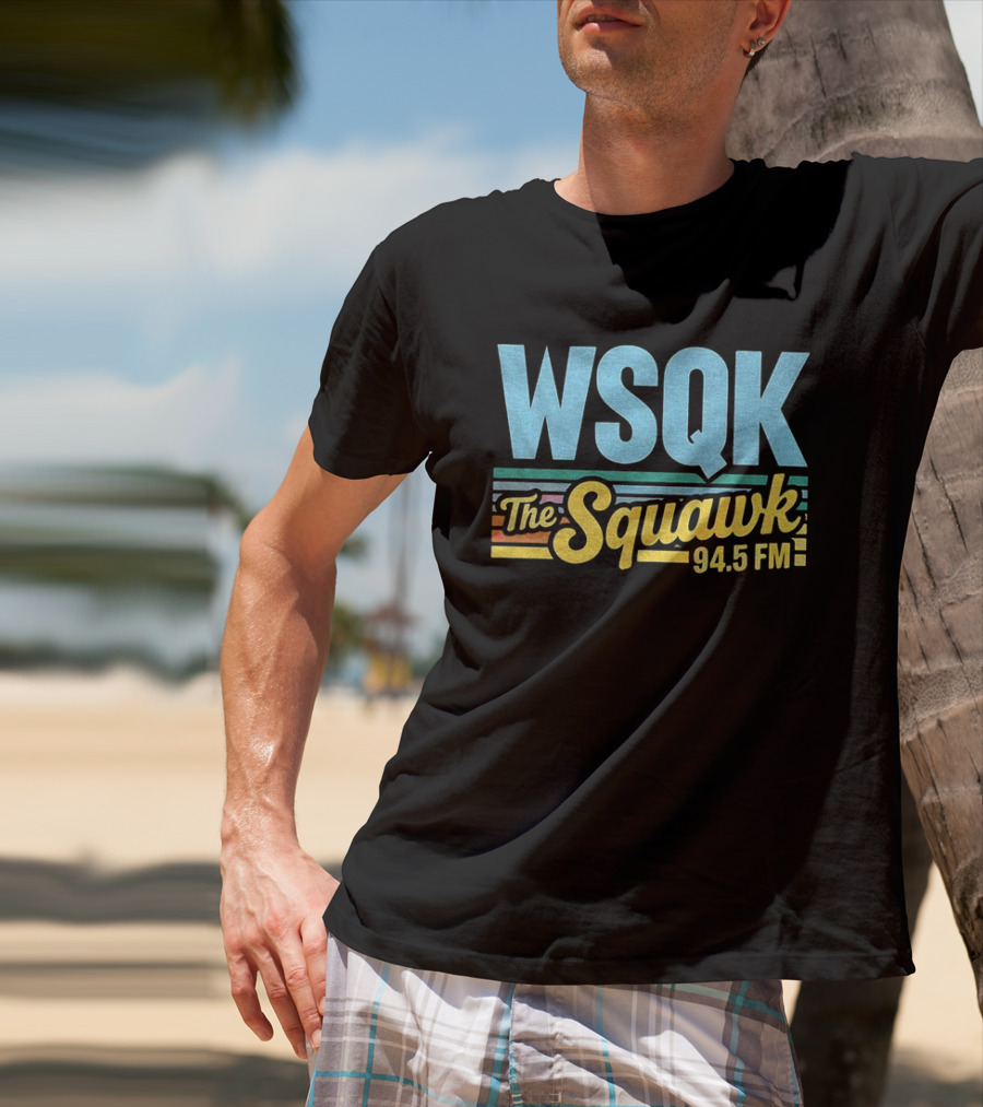 WSQK The Squawk 94.5 FM Hawkins The Upside Down T-Shirt