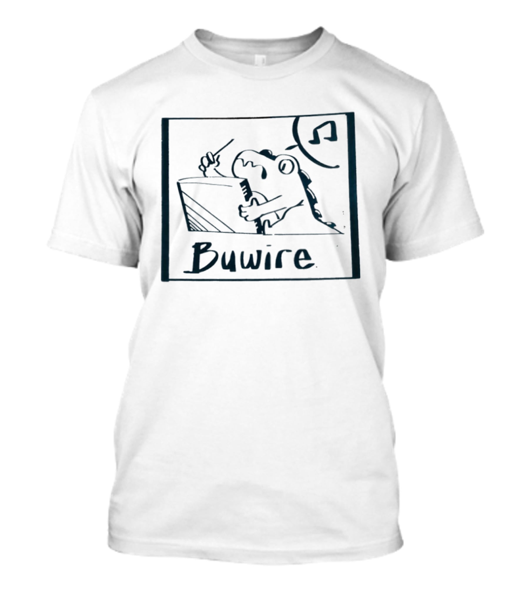 Buwire Baby Rex Conductor Music Notes Cartoon T-Shirt