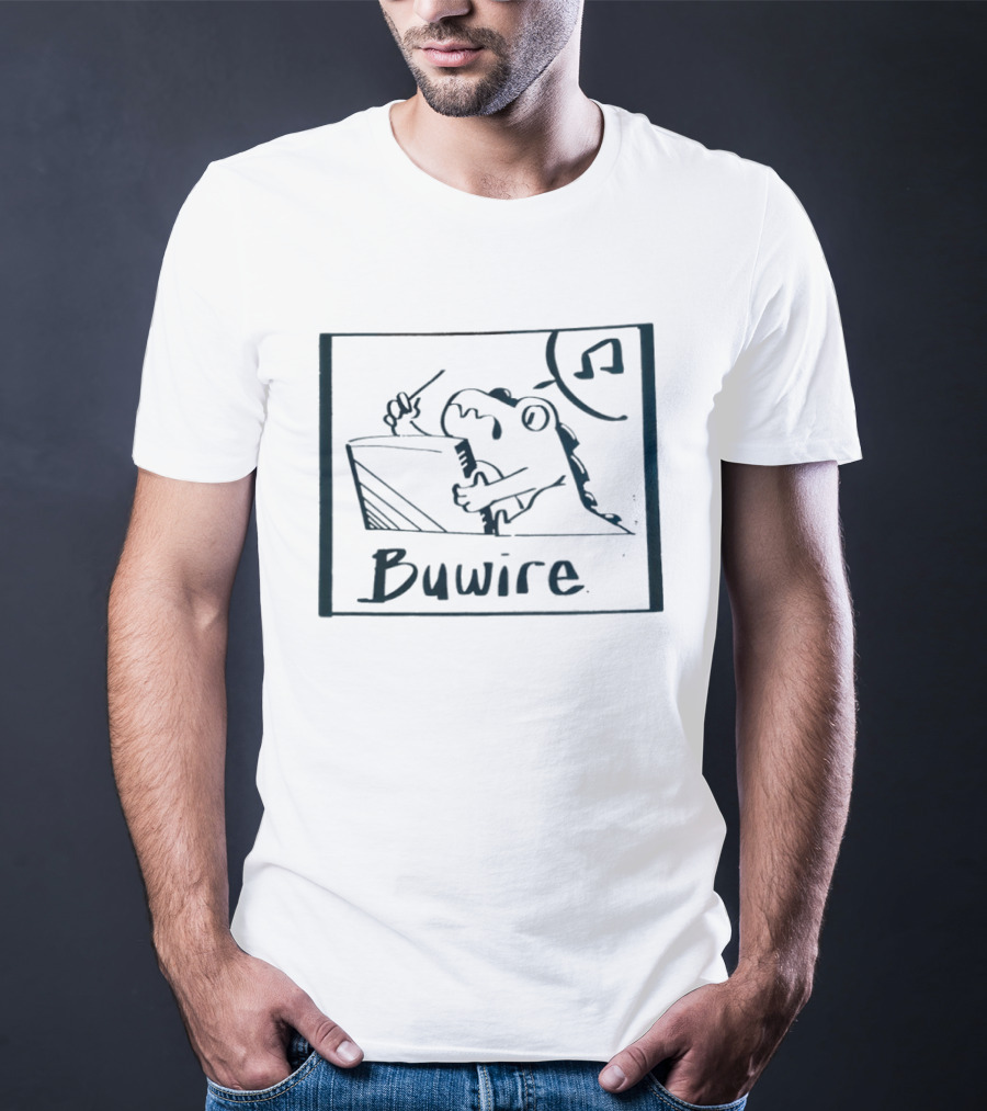 Buwire Baby Rex Conductor Music Notes Cartoon T-Shirt