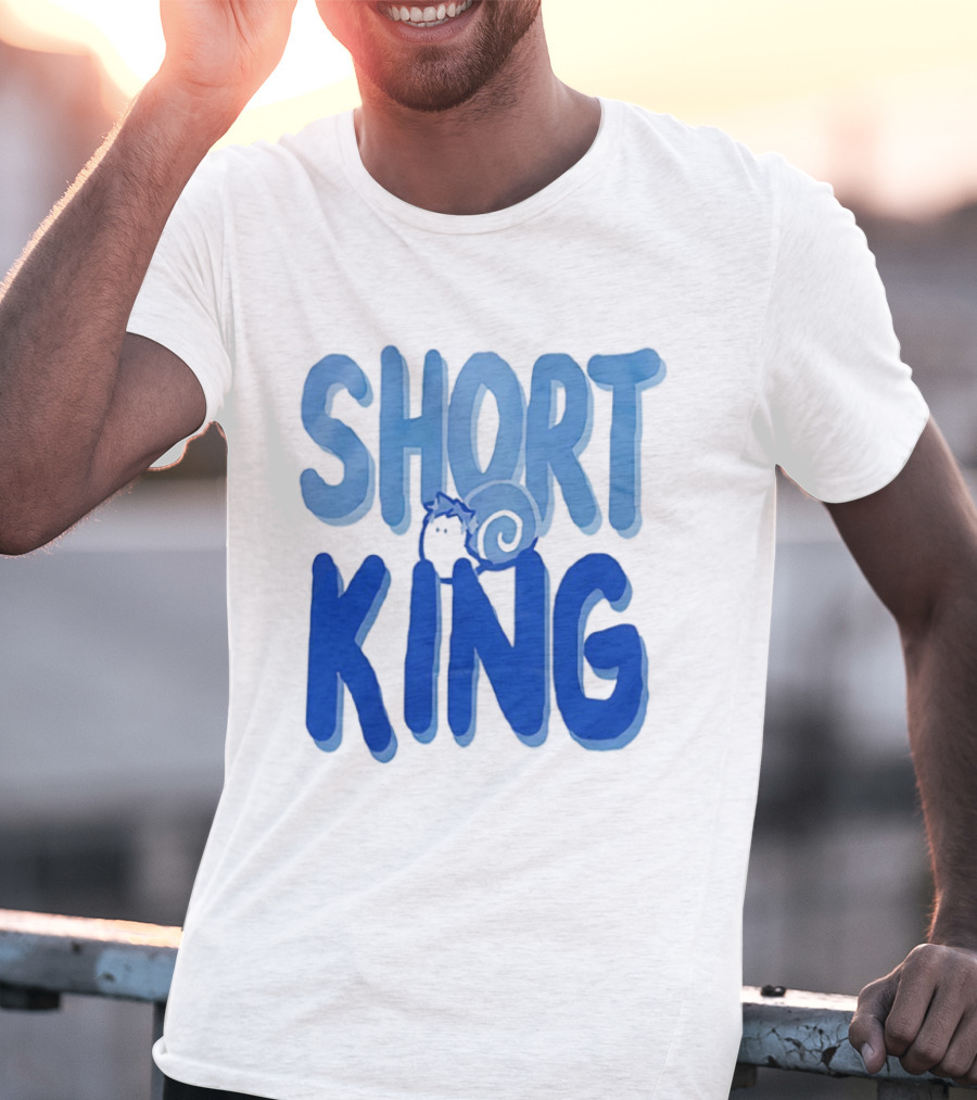 Short King Cartoon Fun Quirky T-Shirt