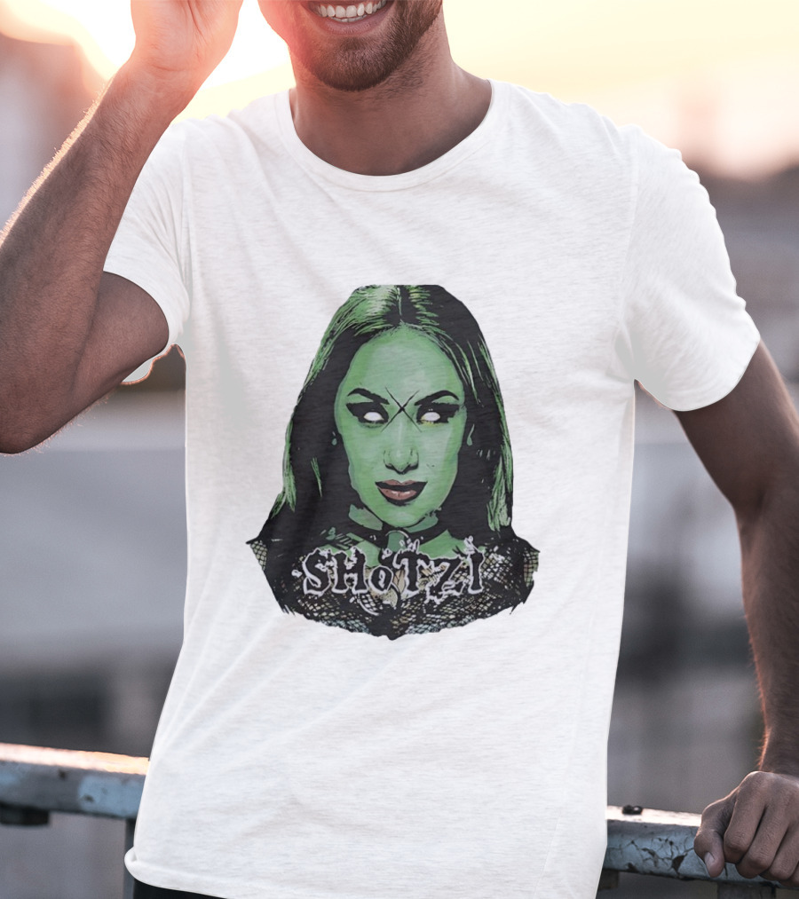 Shotzi Blackheart Green Face Horror T-Shirt