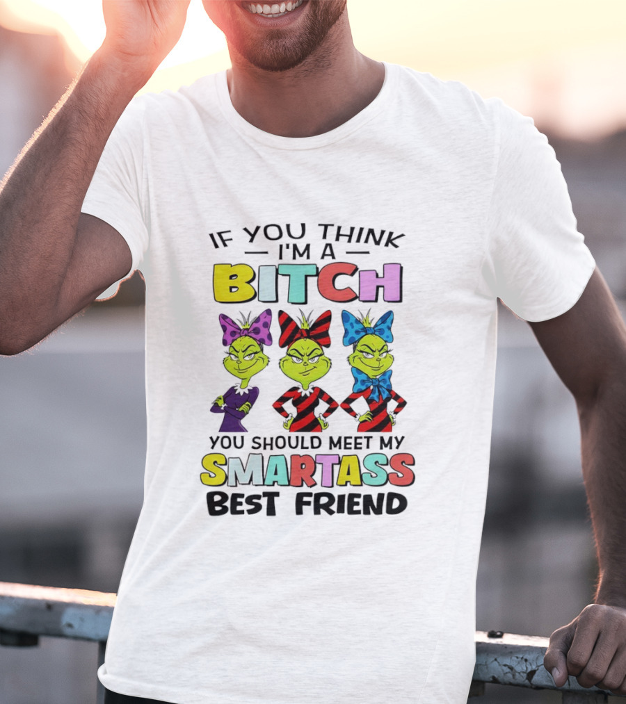 Bitch Smartass Grinch Best Friend Colorful Sassy Attitude T-Shirt