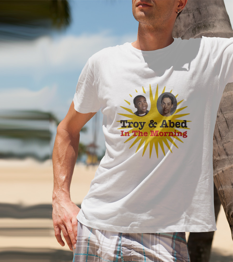 Troy & Abed In The Morning Sunburst Faces Community Fan Favorite T-Shirt