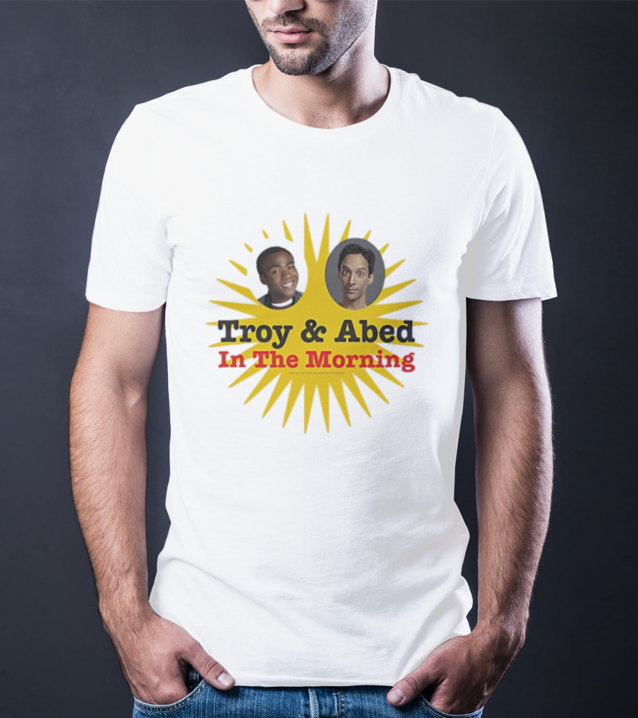 Troy & Abed In The Morning Sunburst Faces Community Fan Favorite T-Shirt