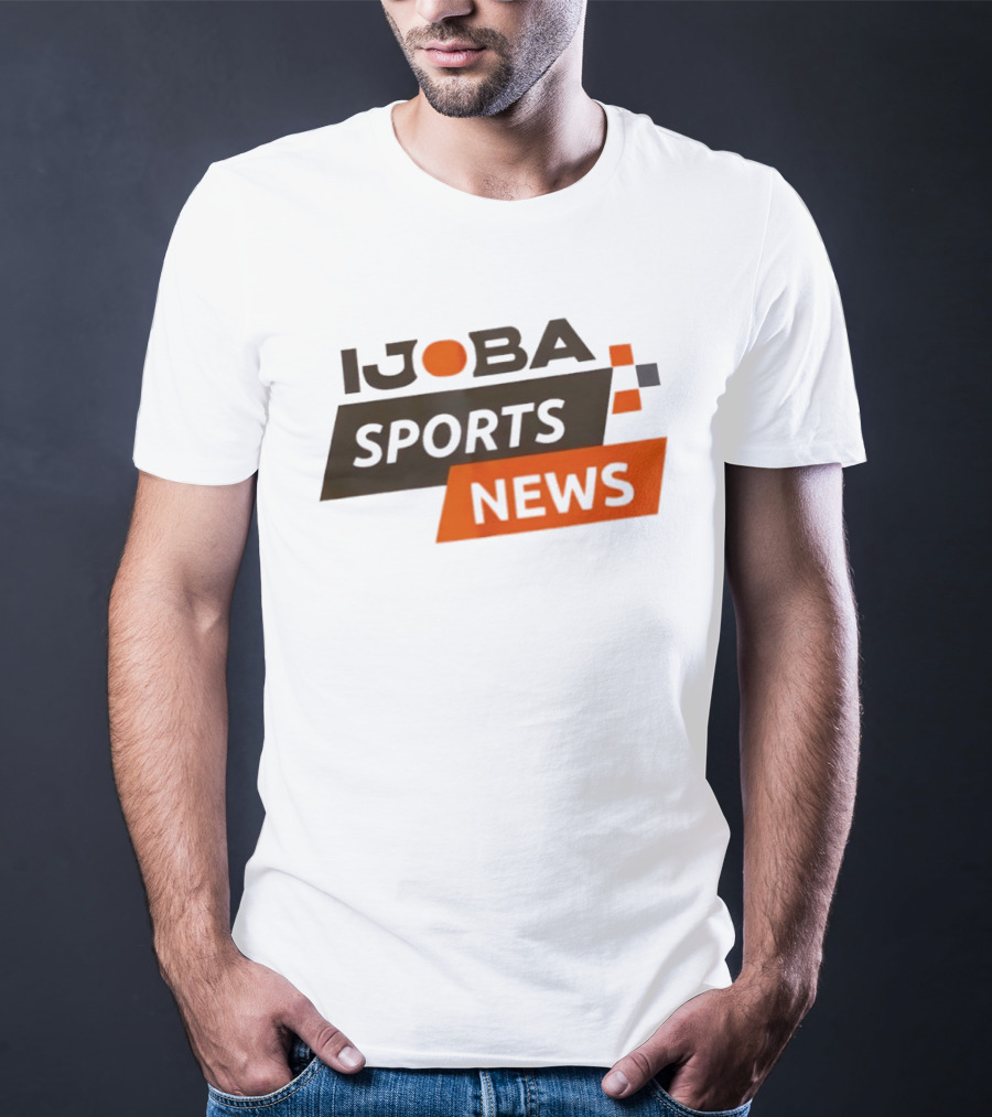 Ijoba Sports News Bold Orange And Black Block T-Shirt