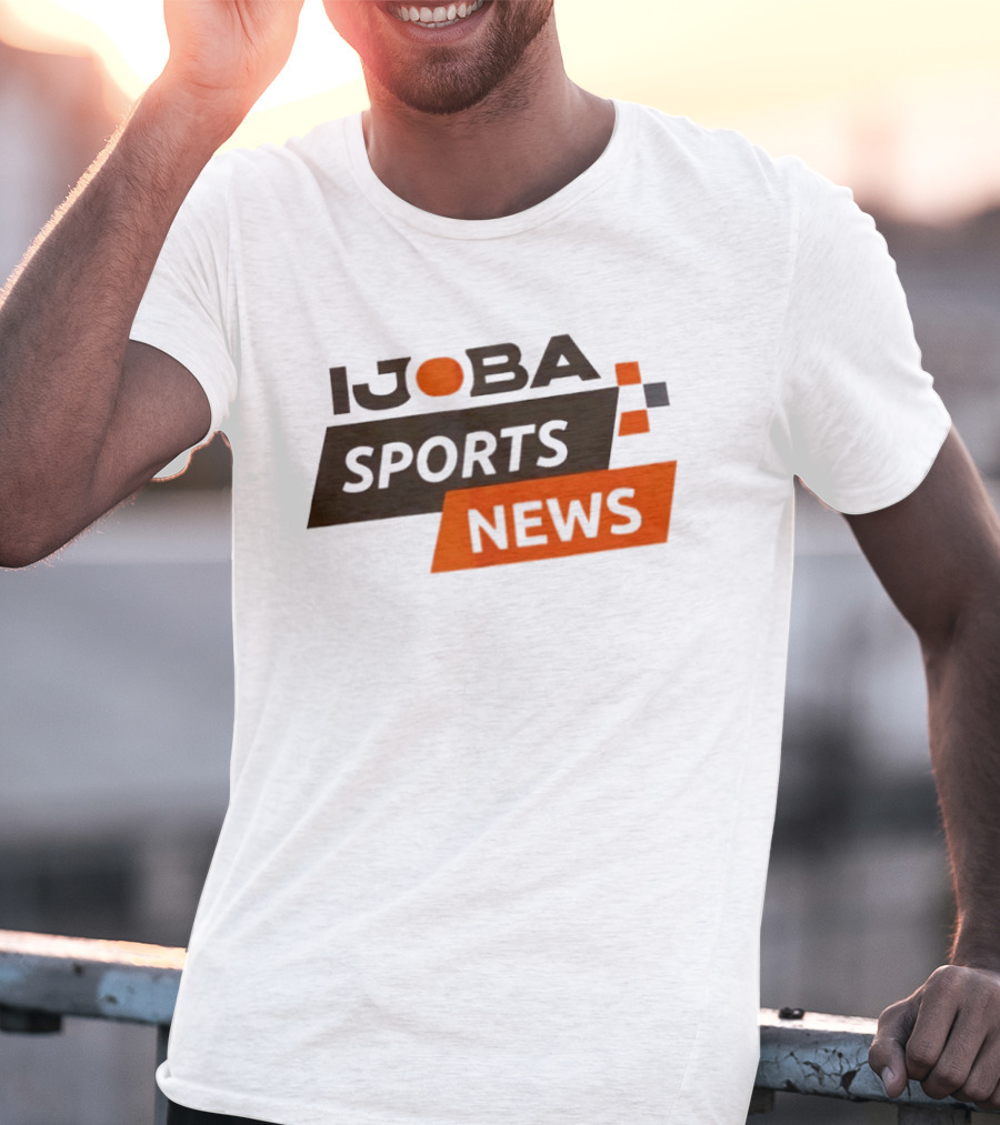 Ijoba Sports News Bold Orange And Black Block T-Shirt
