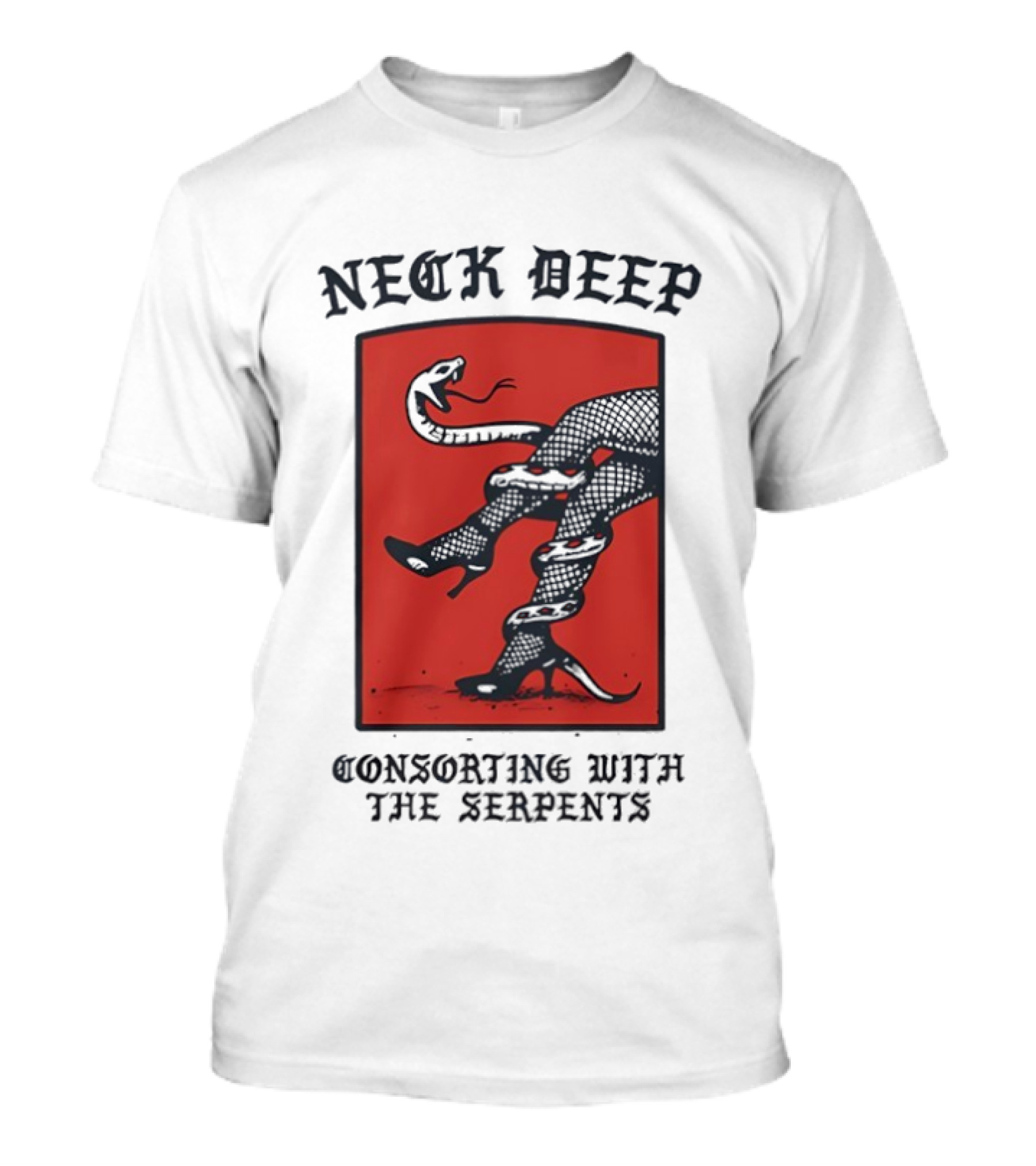 Neck Deep Consorting With The Serpents High Heels Venomous Fusion T-Shirt