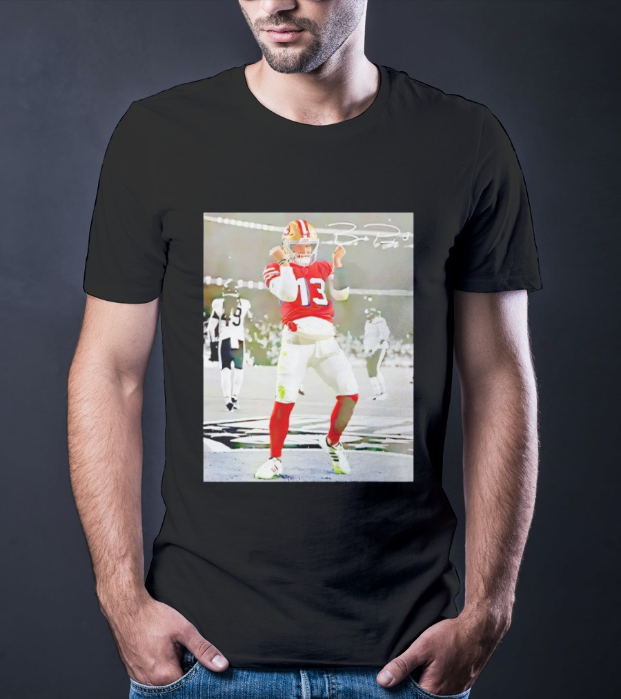 Brock Purdy 13 San Francisco 49ers Dancing Against Chicago Football Game T-Shirt