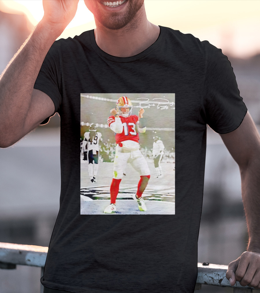 Brock Purdy 13 San Francisco 49ers Dancing Against Chicago Football Game T-Shirt