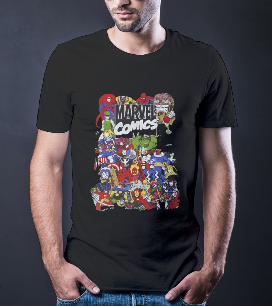 Marvel Comics Retro Character Collage T-Shirt