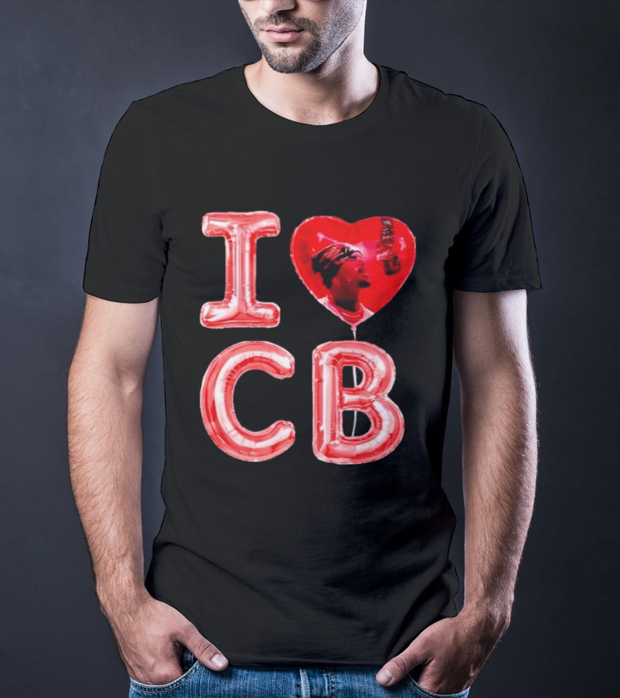 I Love CB Chris Brown Red Balloon T-Shirt