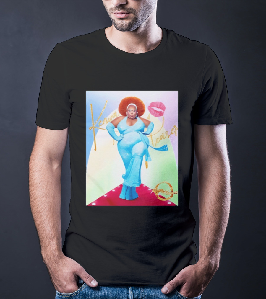 Kenya Pleaser Bellbottoms Classic Fierce Afro Diva Glam Lips T-Shirt