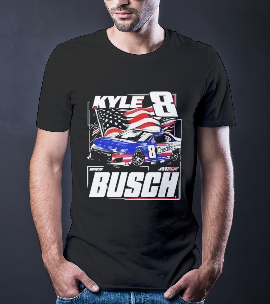 Kyle Busch 8 And His Car NASCAR Driver Cheddar’s Kitchen T-Shirt