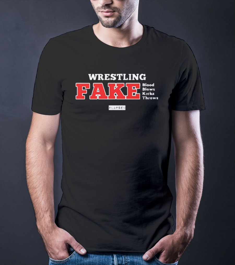 Wrestling Fake Blood Blows Kicks Throws Black Lapseo T-Shirt