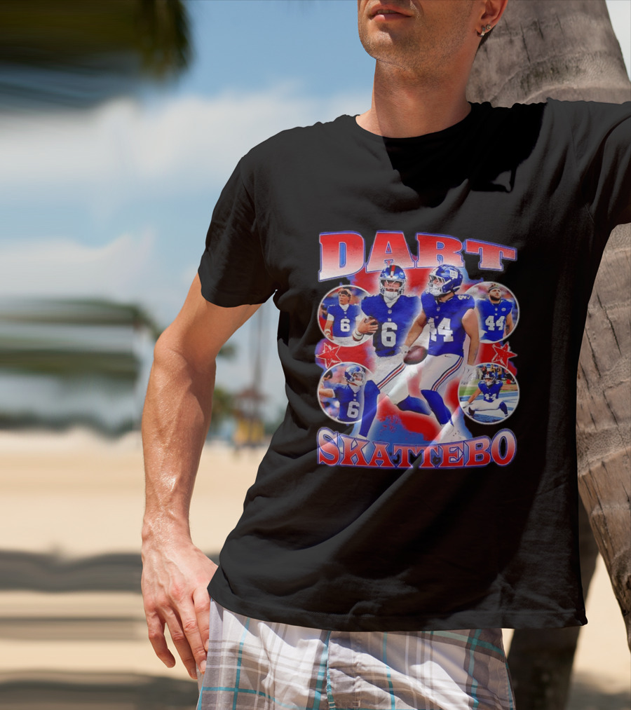 New York Giants Dart Skattebo NFL Football Players T-Shirt
