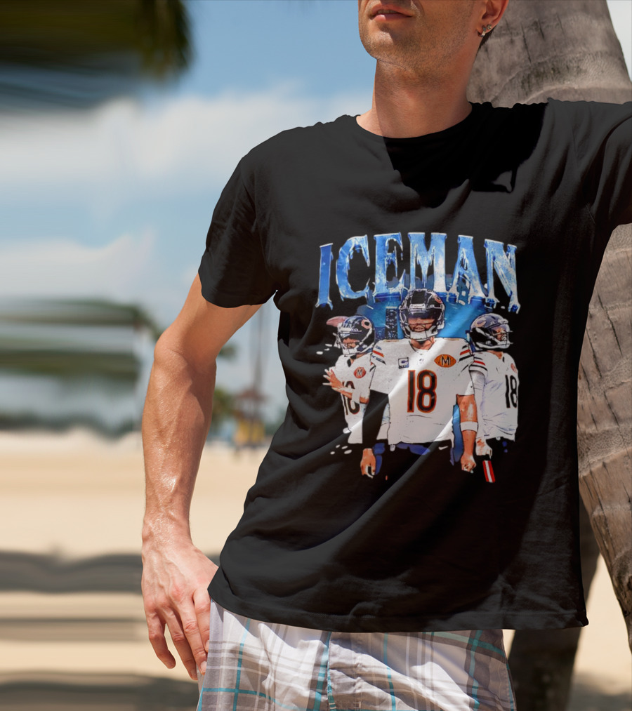 Funny Iceman Chicago Bears Game Day 18 Caleb Williams Football T-Shirt