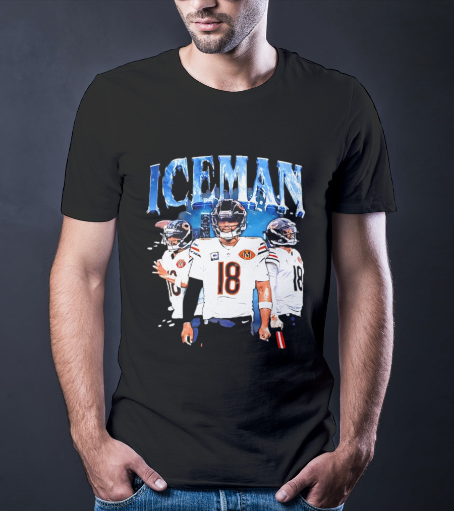 Funny Iceman Chicago Bears Game Day 18 Caleb Williams Football T-Shirt