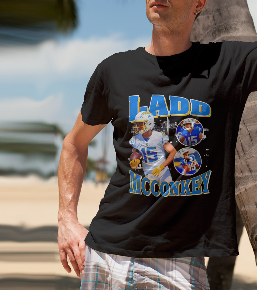 Ladd McConkey Los Angeles Rams Bootleg Throwback T-Shirt