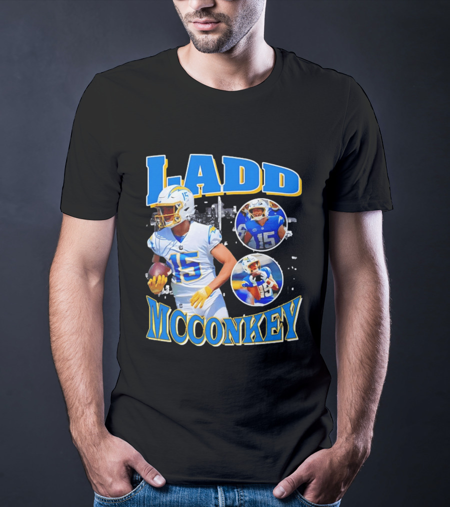Ladd McConkey Los Angeles Rams Bootleg Throwback T-Shirt