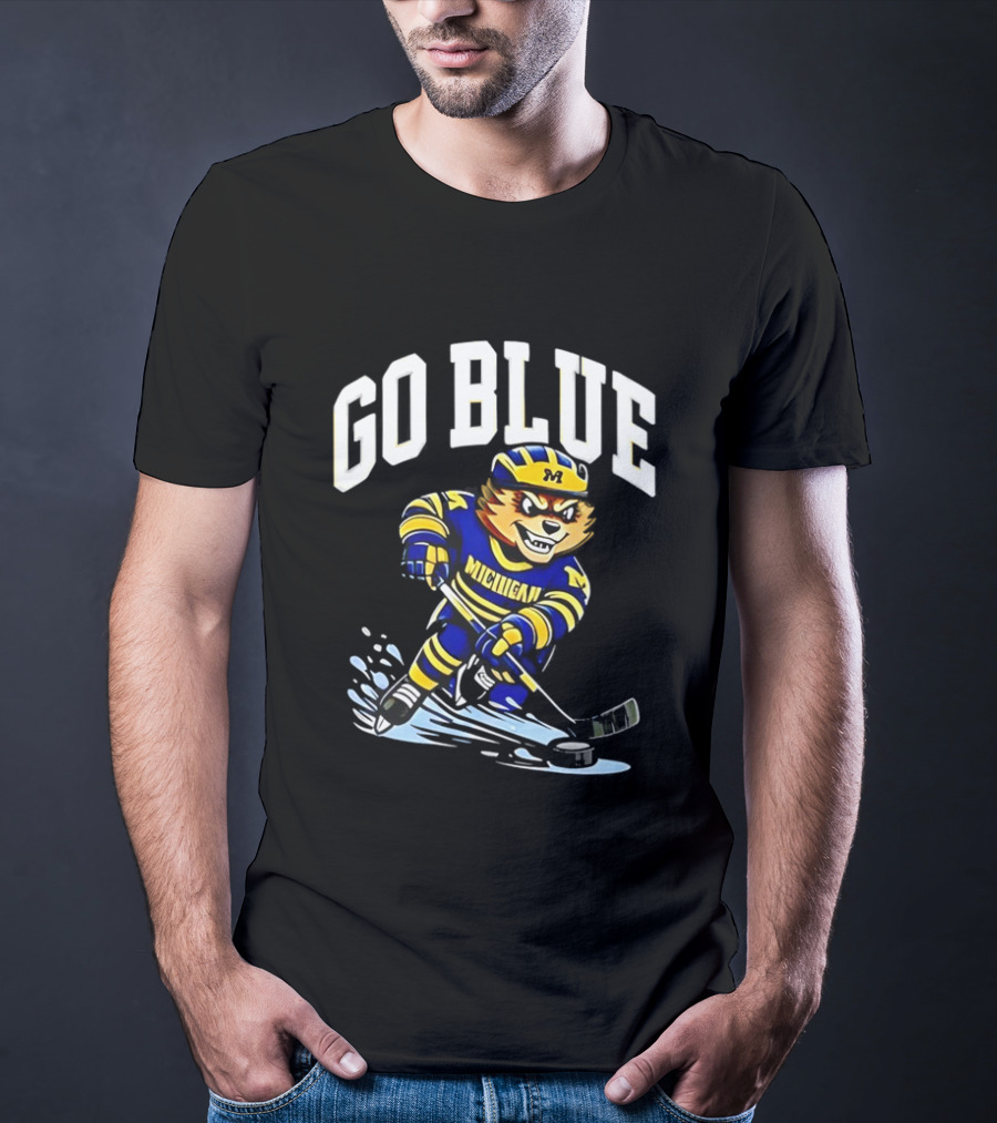Michigan Wolverines 2026 NCAA Hockey Go Blue Wolverine T-Shirt