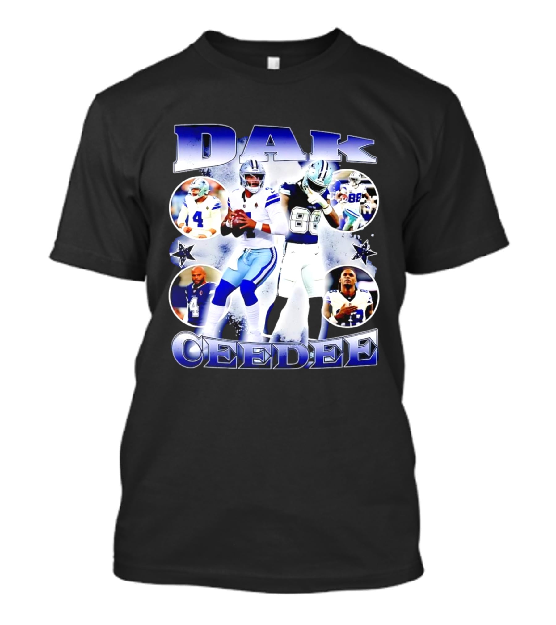 Dallas Cowboys Dak Prescott Ceedee Lamb Football Stars T-Shirt