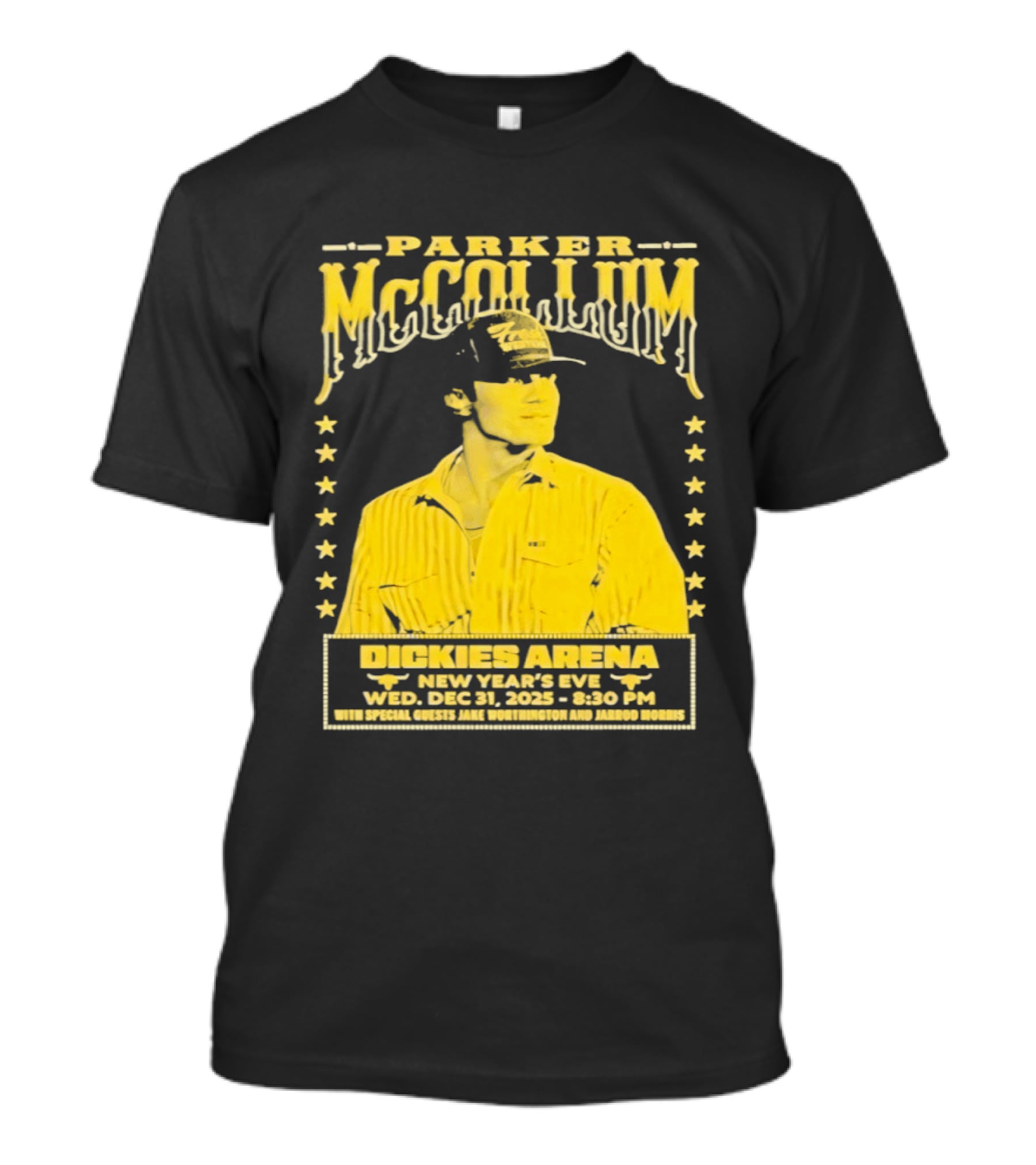 Parker McCollum 12.31.2025 Dickies Arena New Year's Eve Concert Event Stars T-Shirt