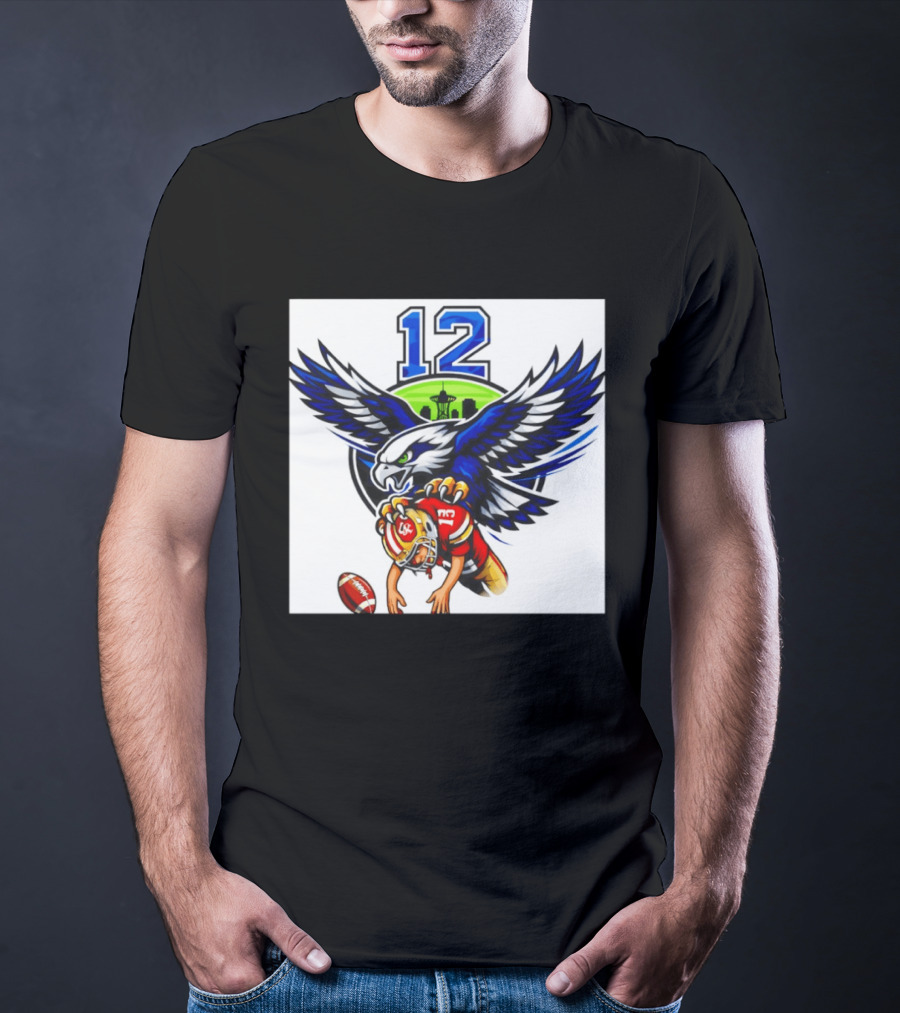 Seattle Seahawks 12th Man Meme Brock Purdy San Francisco 49ers Football Rivalry T-Shirt