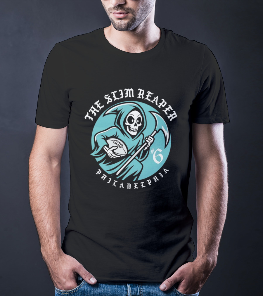 The Slim Reaper #6 Philadelphia Eagles T-Shirt