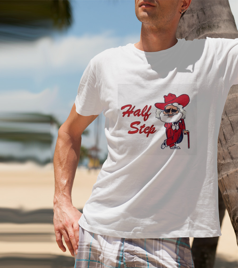 Half Step Cartoon Colonel Reb Ole Miss Rebels Football T-Shirt