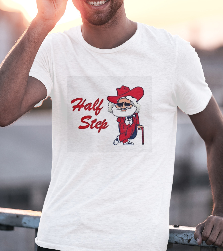 Half Step Cartoon Colonel Reb Ole Miss Rebels Football T-Shirt