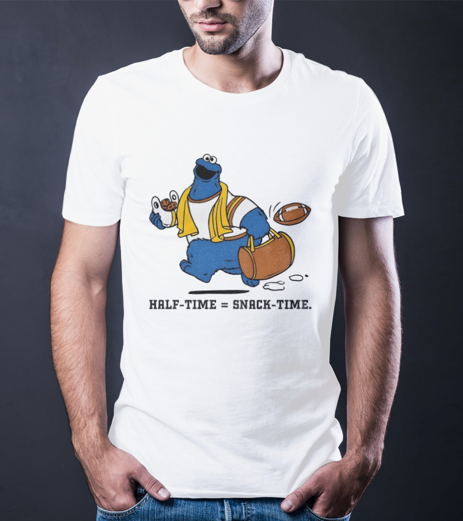 Cookie Monster Halftime Snack Time Football Fun T-Shirt