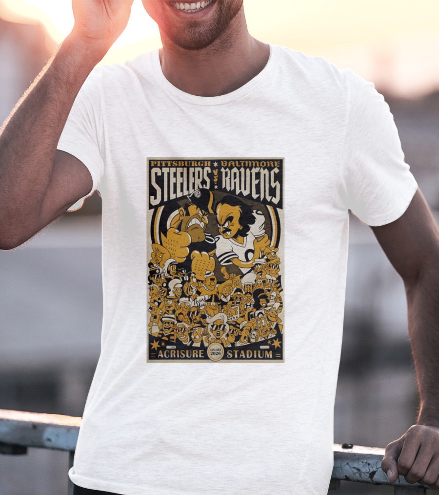 Pittsburgh Steelers Vs Baltimore Ravens January 2026 Acrisure Stadium T-Shirt
