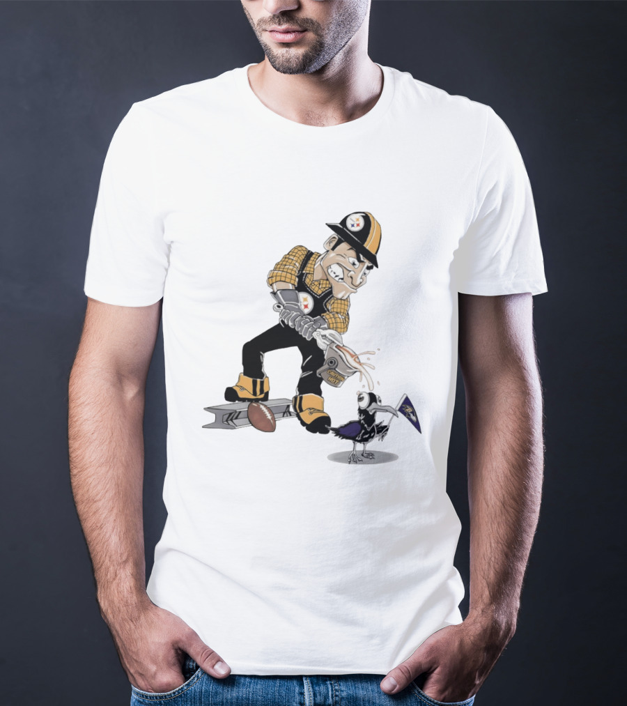 Steely McBeam Caution Hot Vs Baltimore Ravens Meme T-Shirt