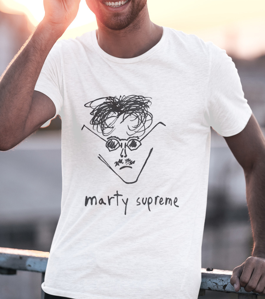 Timothee Chalamet Marty Supreme MS Doodle Drawing T-Shirt