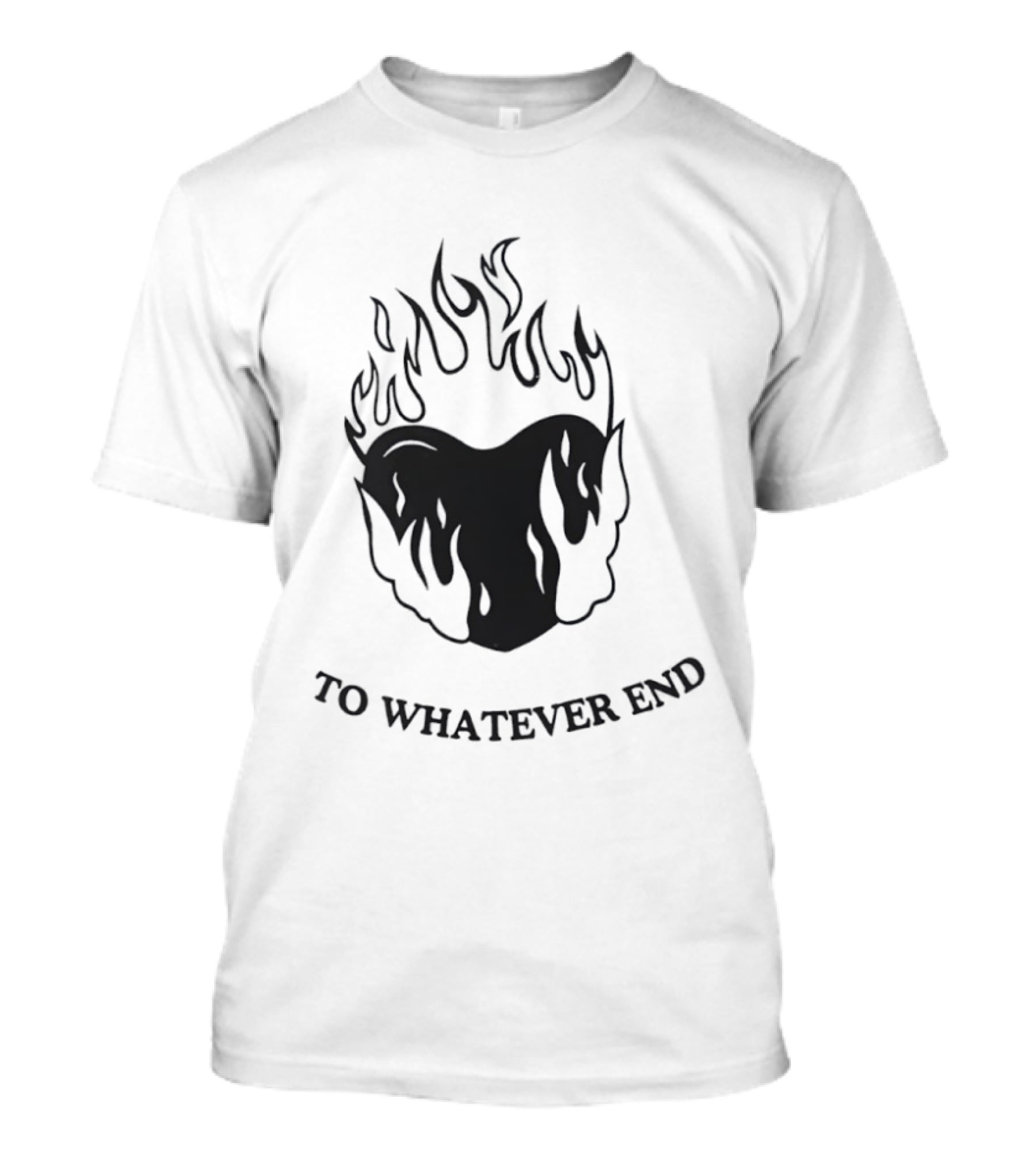 Flaming Heart To Whatever End T-Shirt