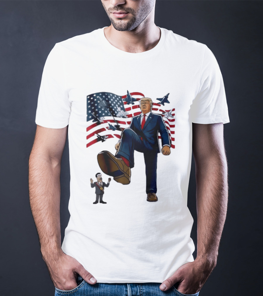 Trump Venezuela Oil Nicolas Maduro 2026 Fighter Jets American Flag T-Shirt