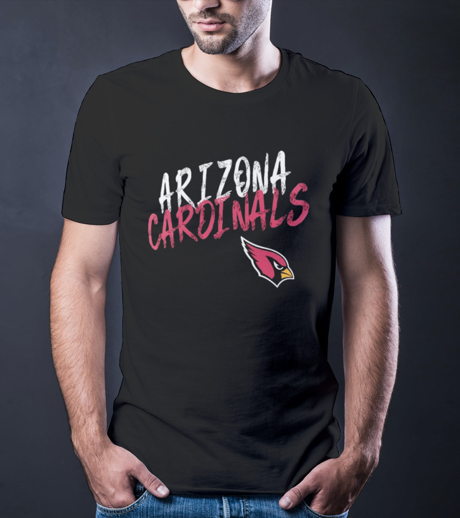 Arizona Cardinals Bold Text And Iconic NFL Bird T-Shirt