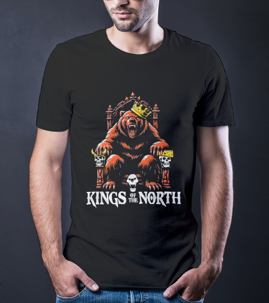 Chicago Bears Kings Of The North Bear Crowned Throne T-Shirt