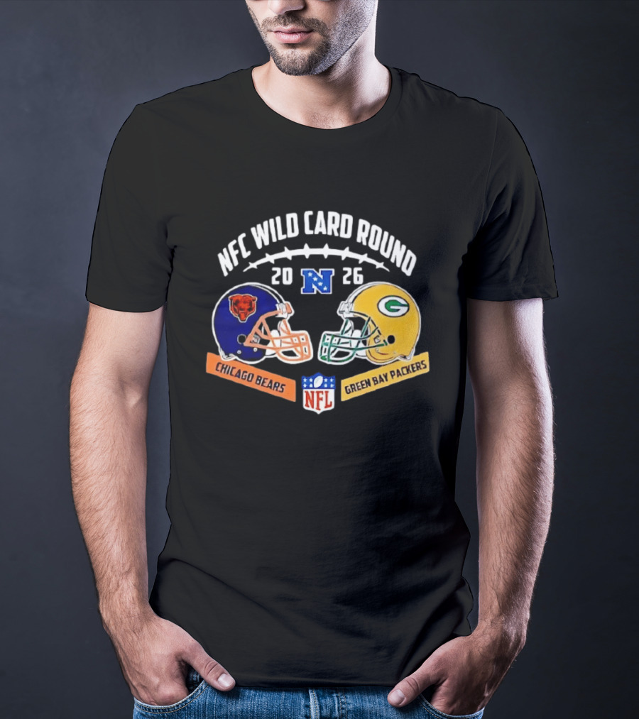 NFC Wild Card Round 2026 Chicago Bears Vs Green Bay Packers NFL Helmet Matchup T-Shirt