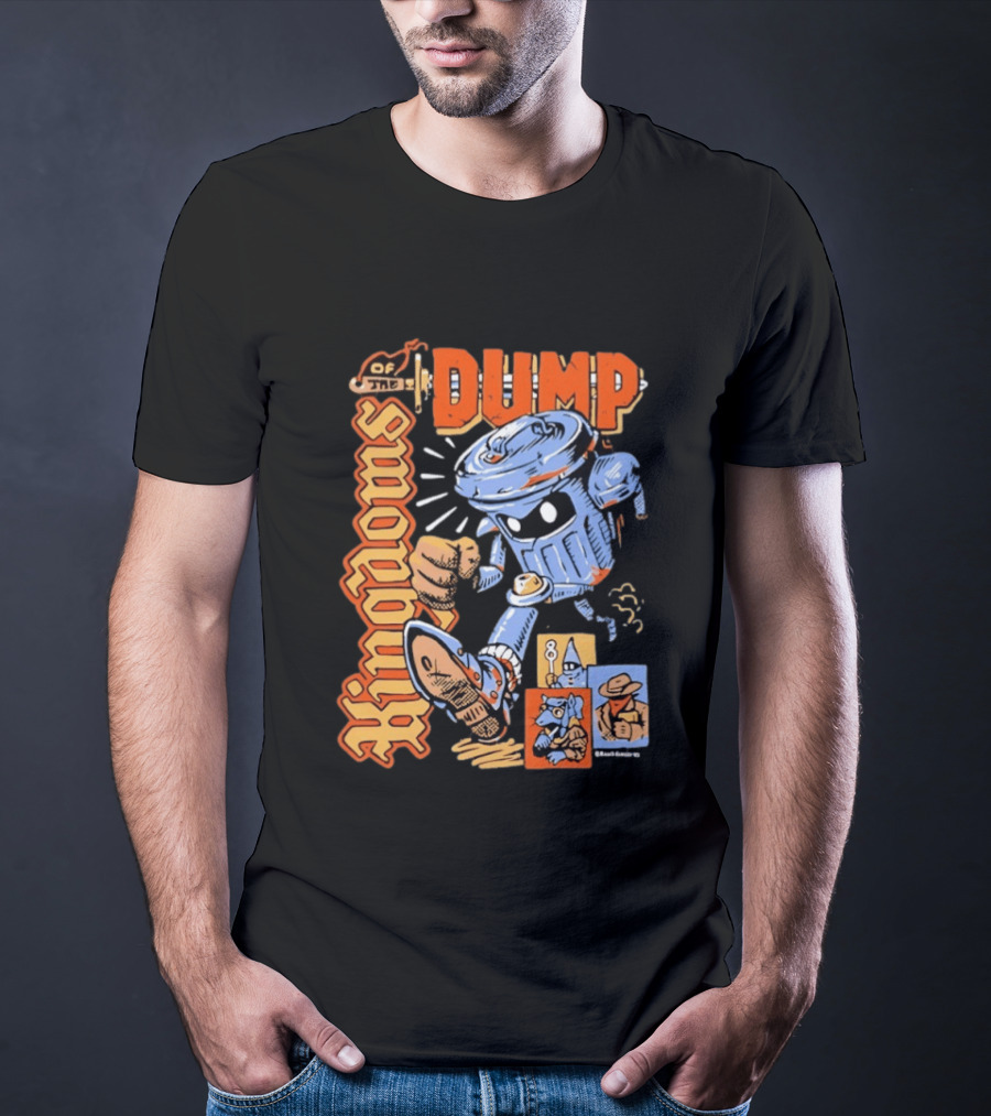 Kingdoms Of The Dump Cartoon Trash Can Character Fighting Adventure T-Shirt