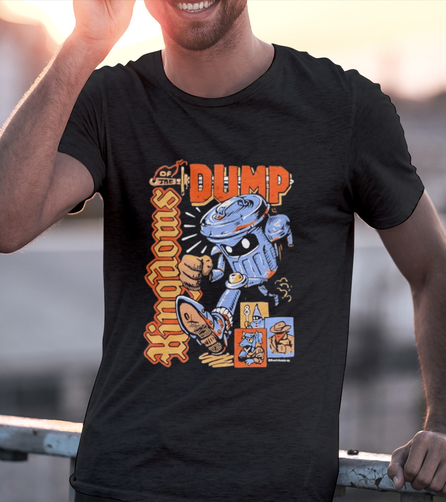 Kingdoms Of The Dump Cartoon Trash Can Character Fighting Adventure T-Shirt