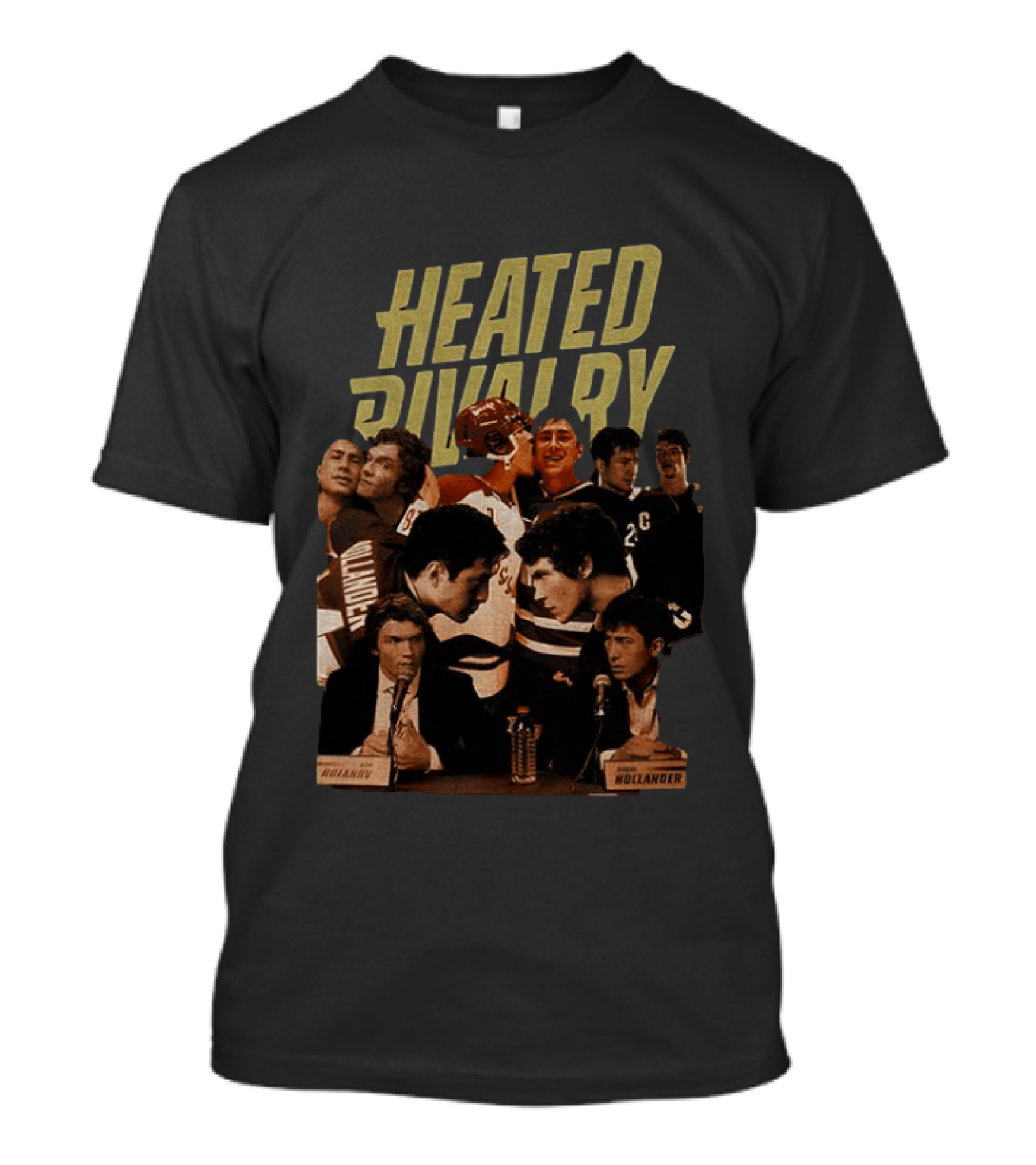 Heated Rivalry Shane Hollander Ilya Rozanov Vintage Hockey Scene T-Shirt