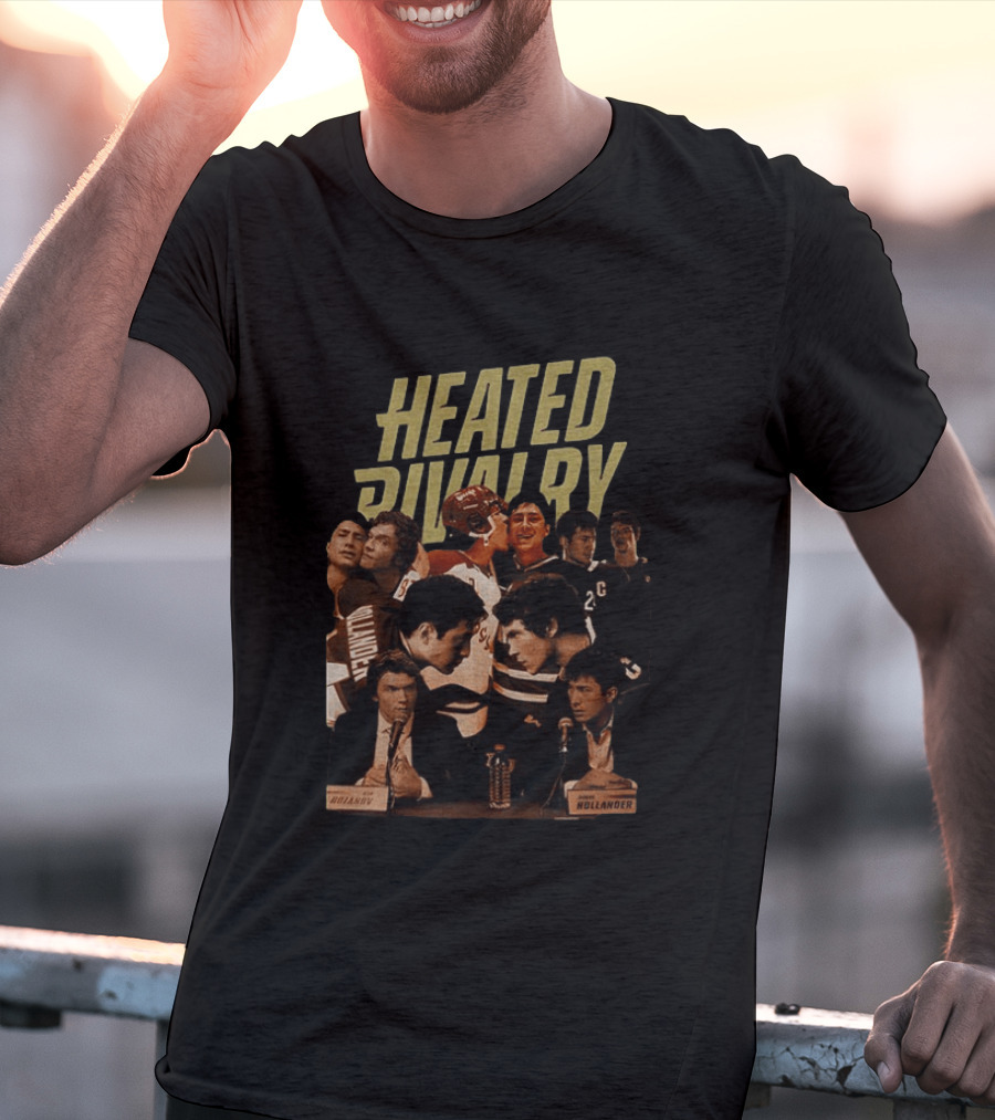 Heated Rivalry Shane Hollander Ilya Rozanov Vintage Hockey Scene T-Shirt