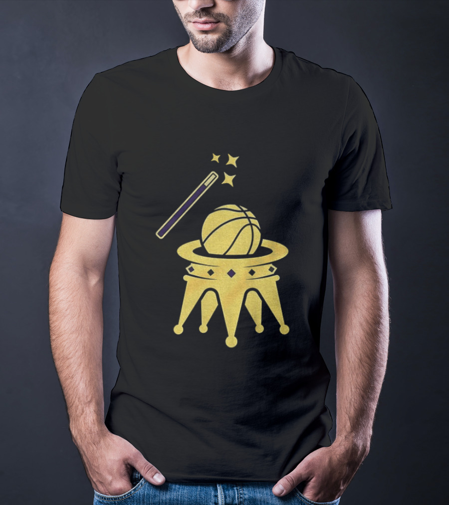 LeBron James Los Angeles Lakers Basketball King James Vintage Magic Wand Crown T-Shirt