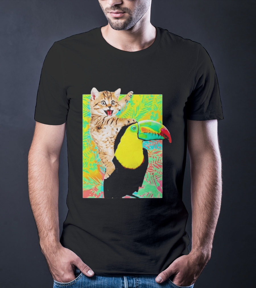 Liv And Maddie Joey Rooney Cat Toucan Ride Vibrant Animal Adventure T-Shirt