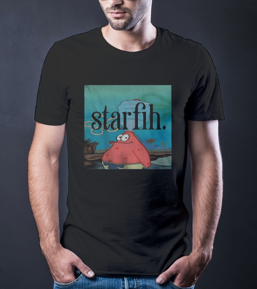 Starfih Meme Character Underwater Scene T-Shirt