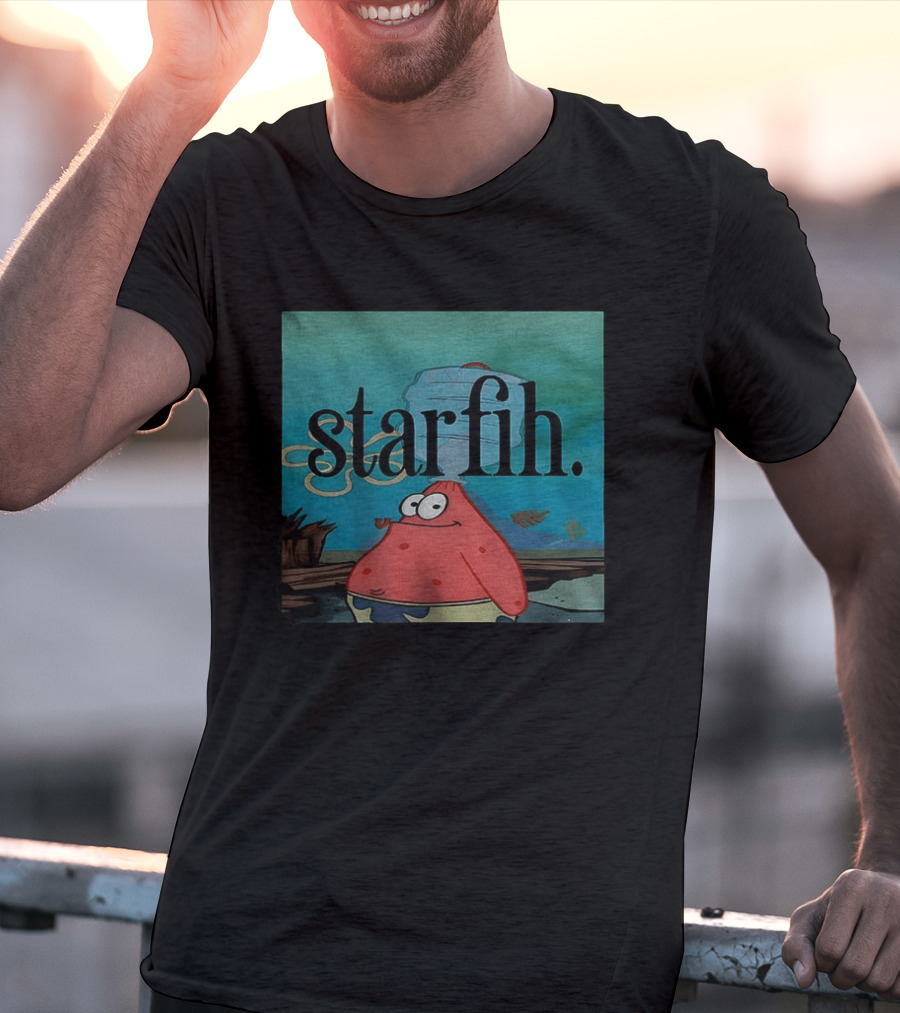 Starfih Meme Character Underwater Scene T-Shirt